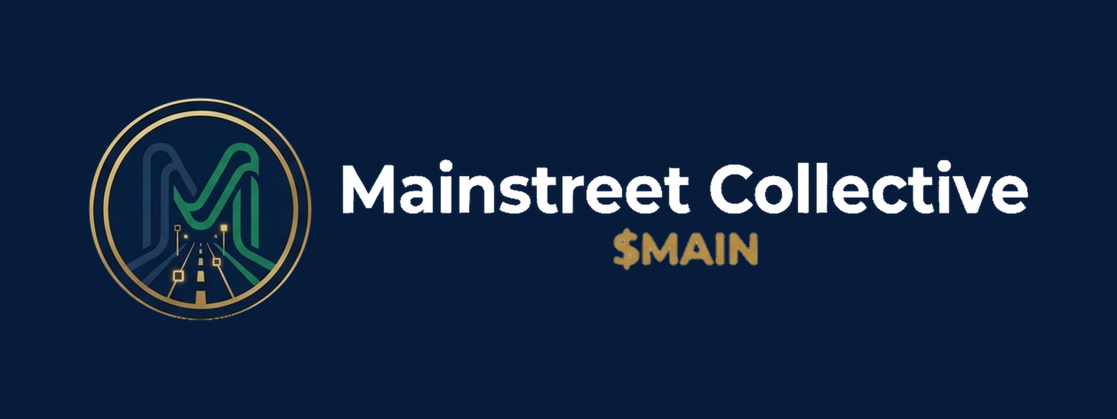 Horizontal logo on navy